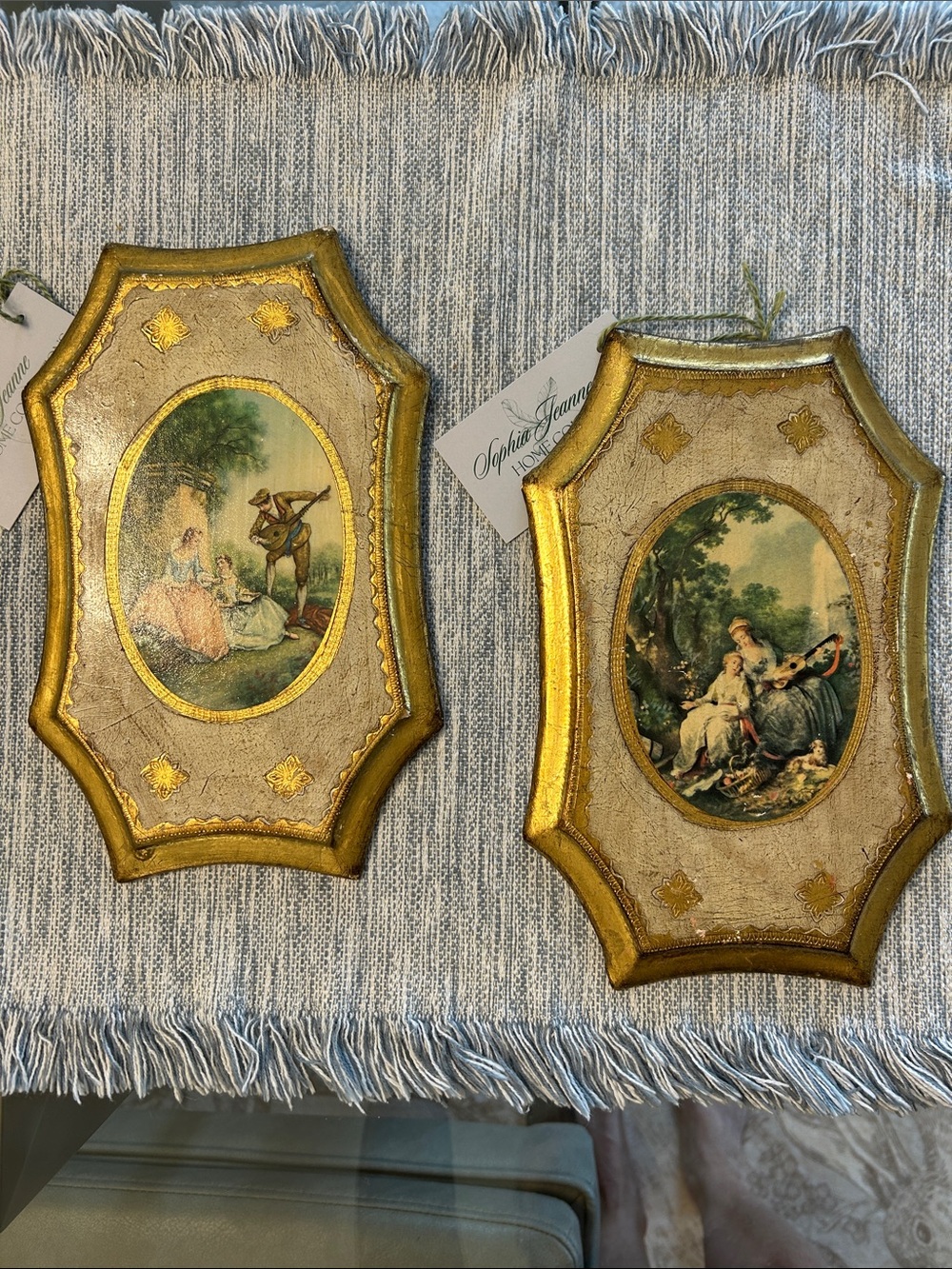 Set of 2- Florentine Wall Plaques